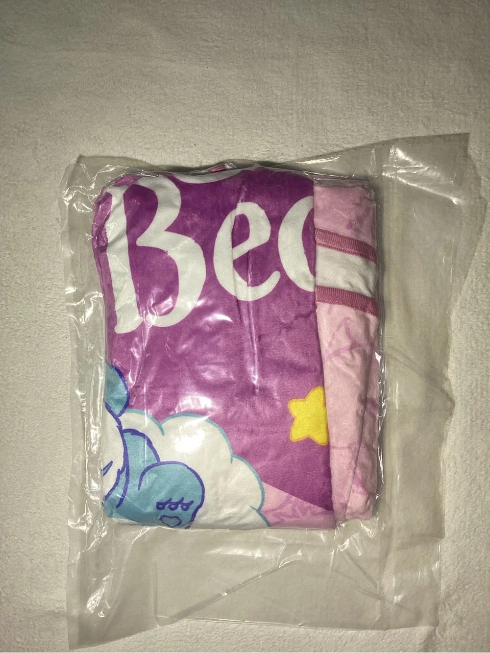 NIP SHEIN X Care Bears Pink Fleece Blanket 130x150